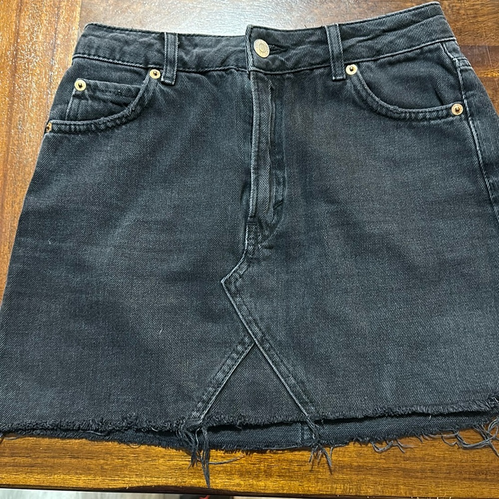Topshop black denim skirt, Women's